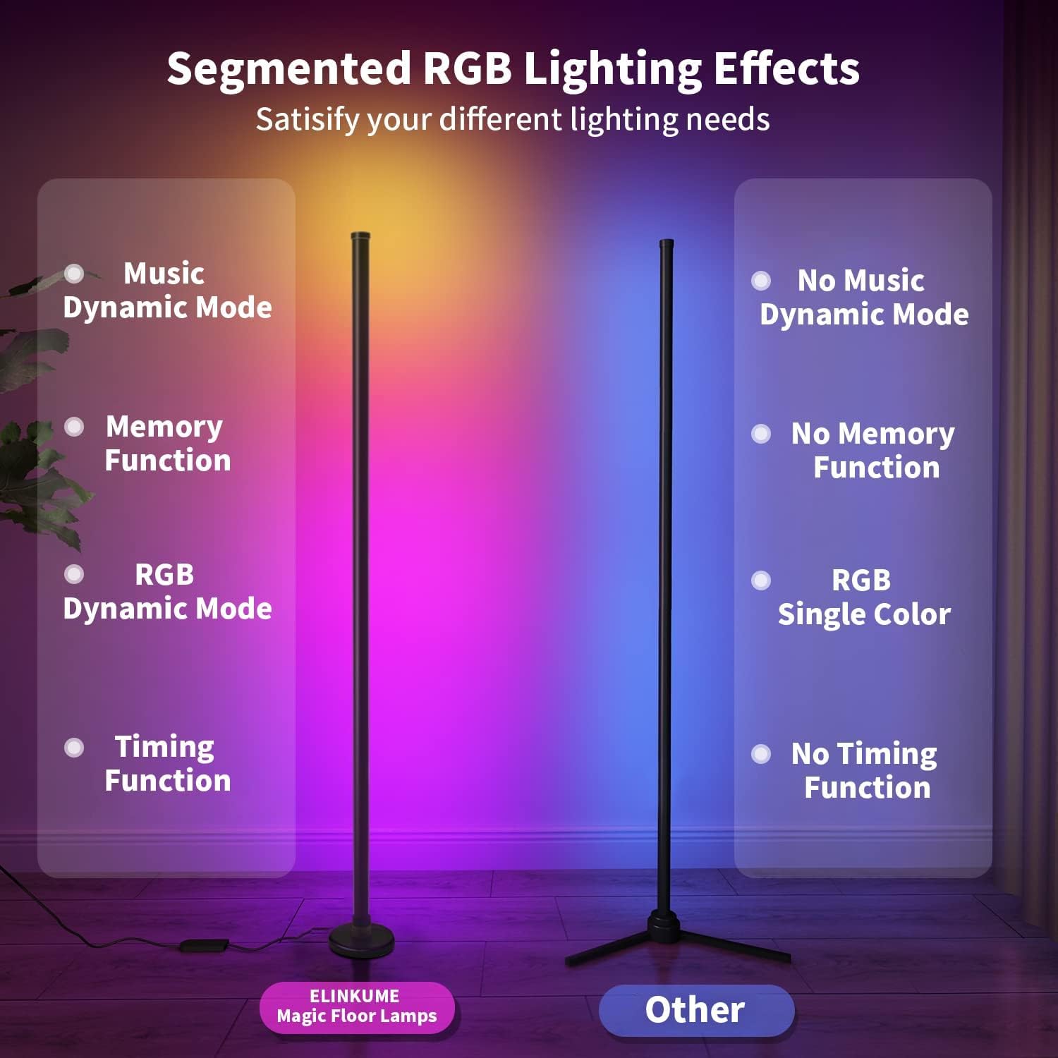 Smart RGB Corner Floor Lamp
