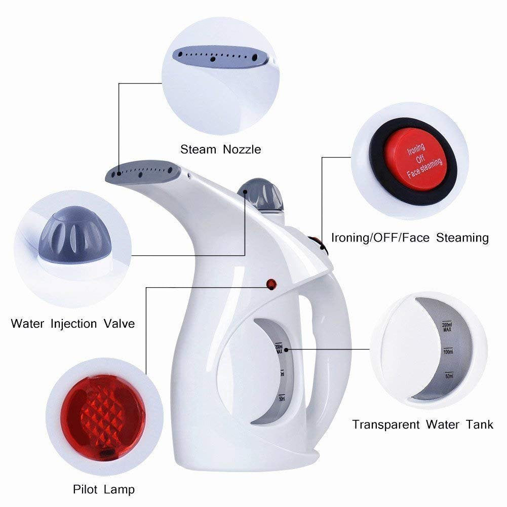 3-in-1 Garment & Facial Steamer & Hair Steamer