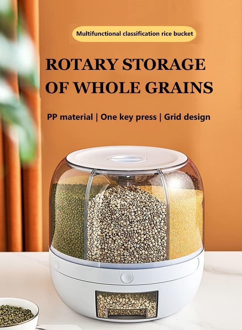 Rotating 6-Grid Cereal Dispenser