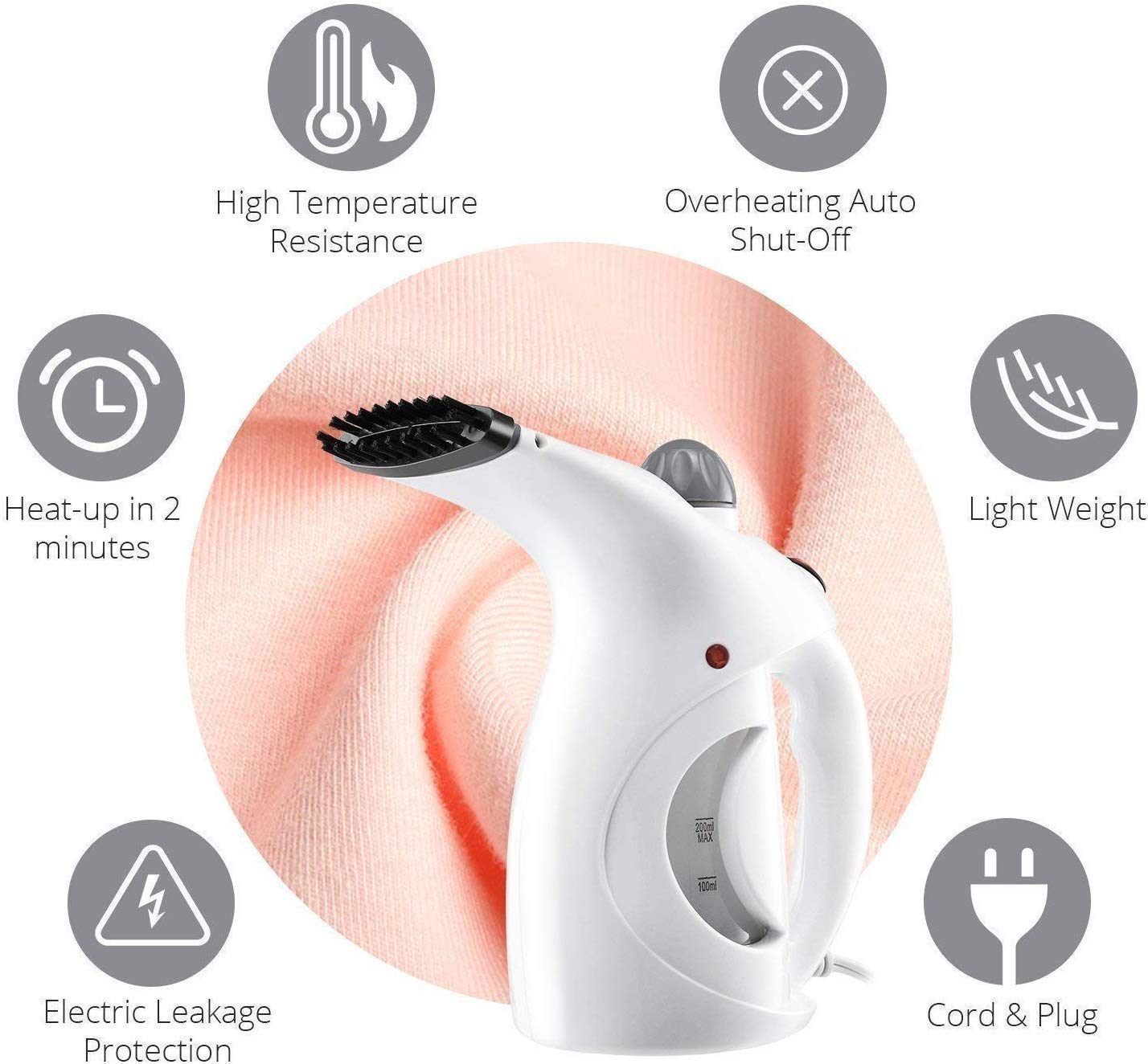 3-in-1 Garment & Facial Steamer & Hair Steamer