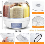 Rotating 6-Grid Cereal Dispenser