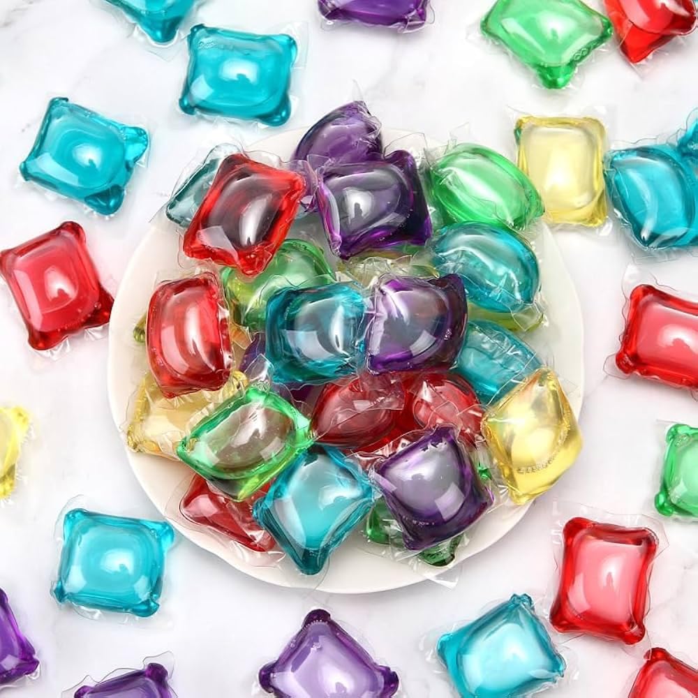 LAUNDRY LIQUID DETERGENTS PODS | High-Efficiency Cleaning, Fabric Care & Fresh Fragrance | Easy-Use Wash Capsules